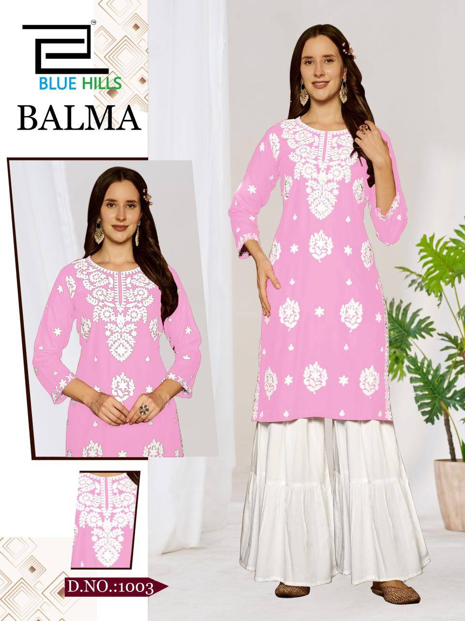 BALMA By Blue Hills 1001 To 1004 Series Designer Ethnic Wear Collection Rayon Kurtis At Wholesale Price